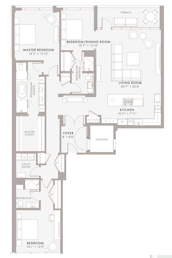 1211 West Riverside Drive, Unit 7A Austin, TX 78704 - Photo 39 of 39 Floorplan
