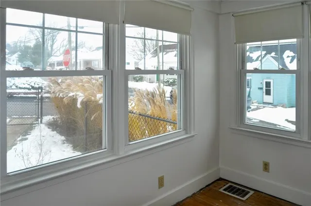 a view of a window in a room