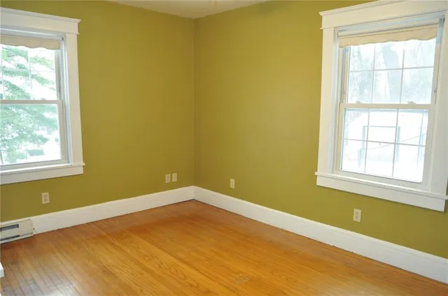 an empty room with a window