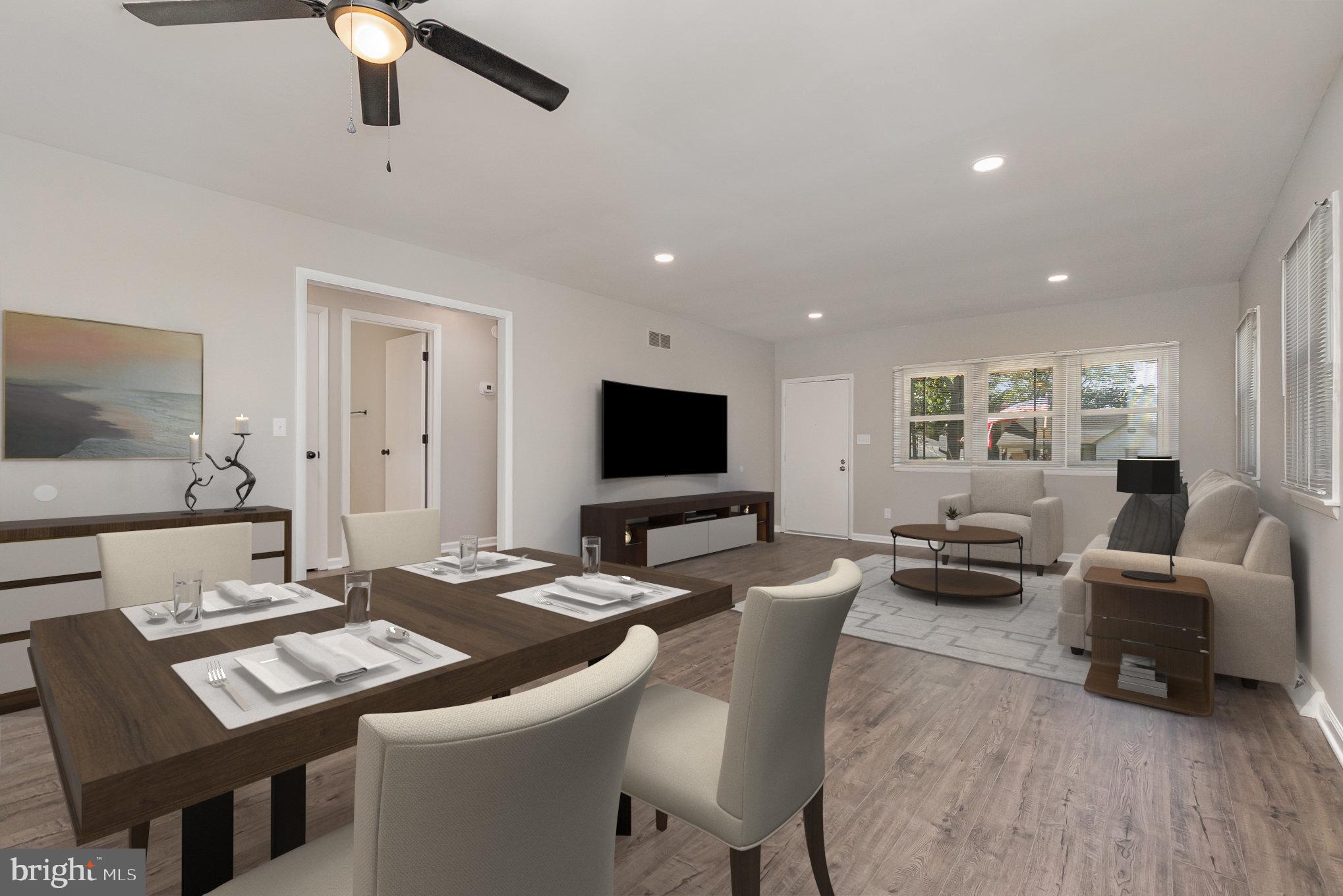 8017 Hillendale Road Parkville, MD 21234 - Photo 4 of 28 Virtually Staged LR/DR