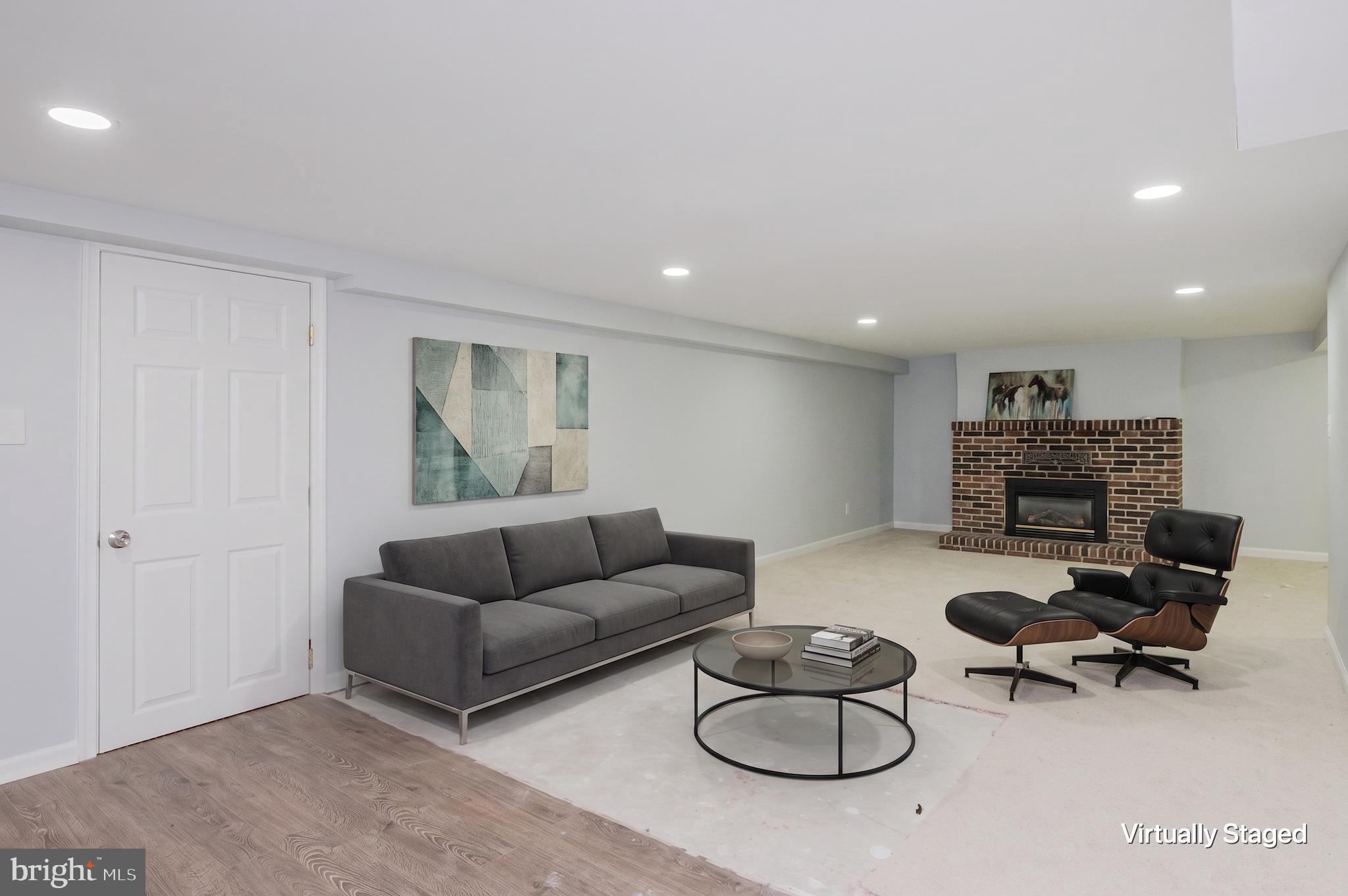 1704 Philadelphia Road Joppa, MD 21085 - Photo 36 of 56 Rec Room Area with Brick Fireplace