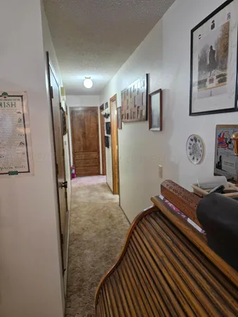 a view of hallway with furniture