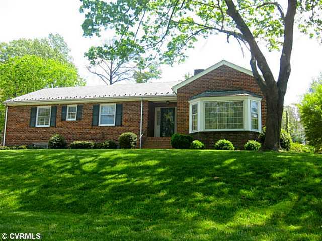 509 Ridge Top Road Henrico, VA 23229 - Photo 1 of 11 Exterior Front - Brick and Slate. One level living. Paved driveway.