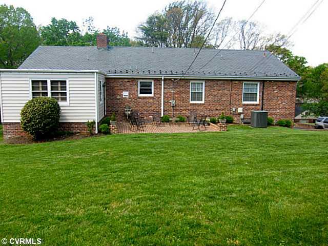 509 Ridge Top Road Henrico, VA 23229 - Photo 4 of 11 Exterior Back - Notice Rear patio and large level lot!