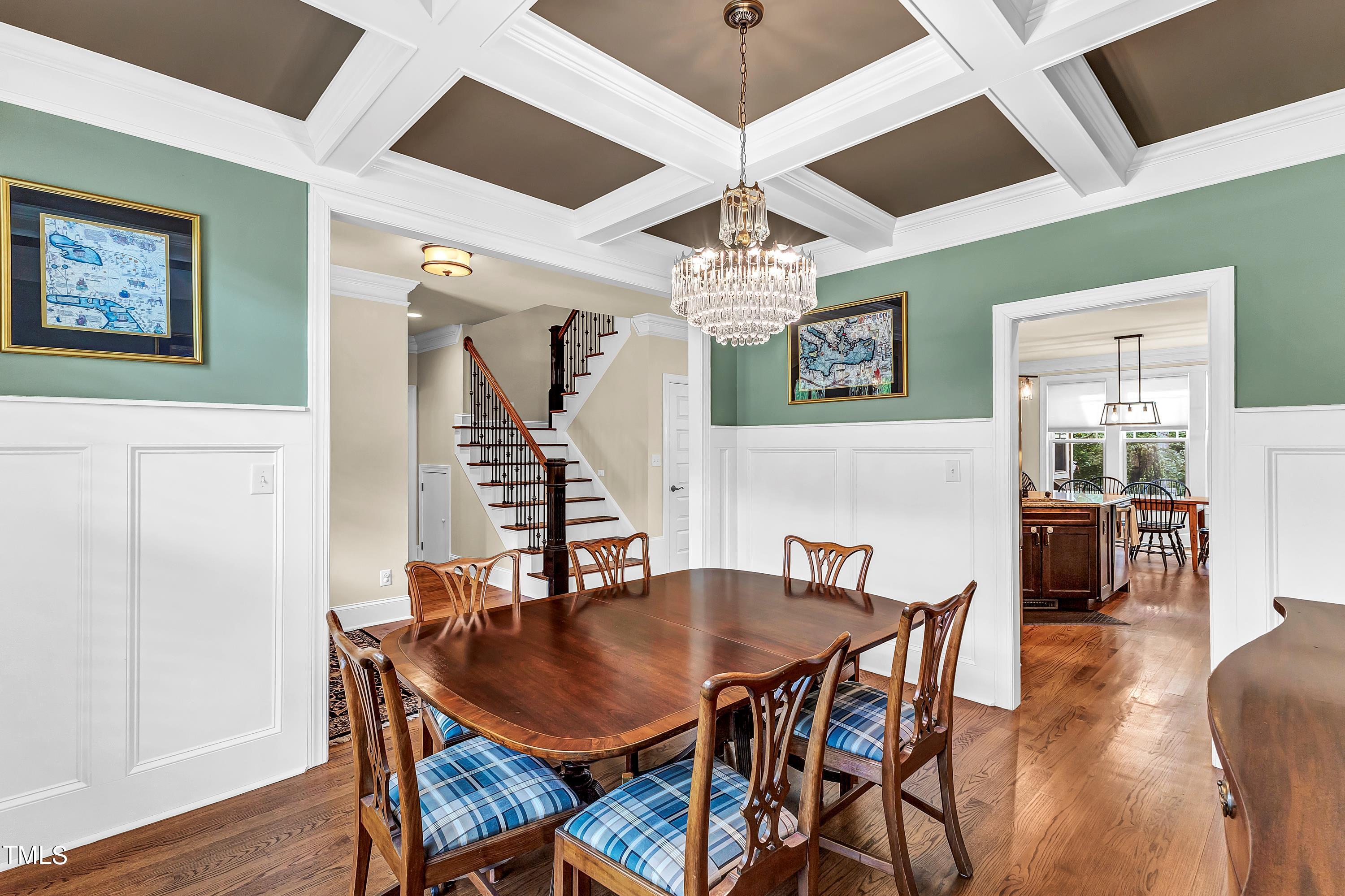 6125 Purnell Road Wake Forest, NC 27587 - Photo 10 of 39 Dining rm with Coffered Ceiling