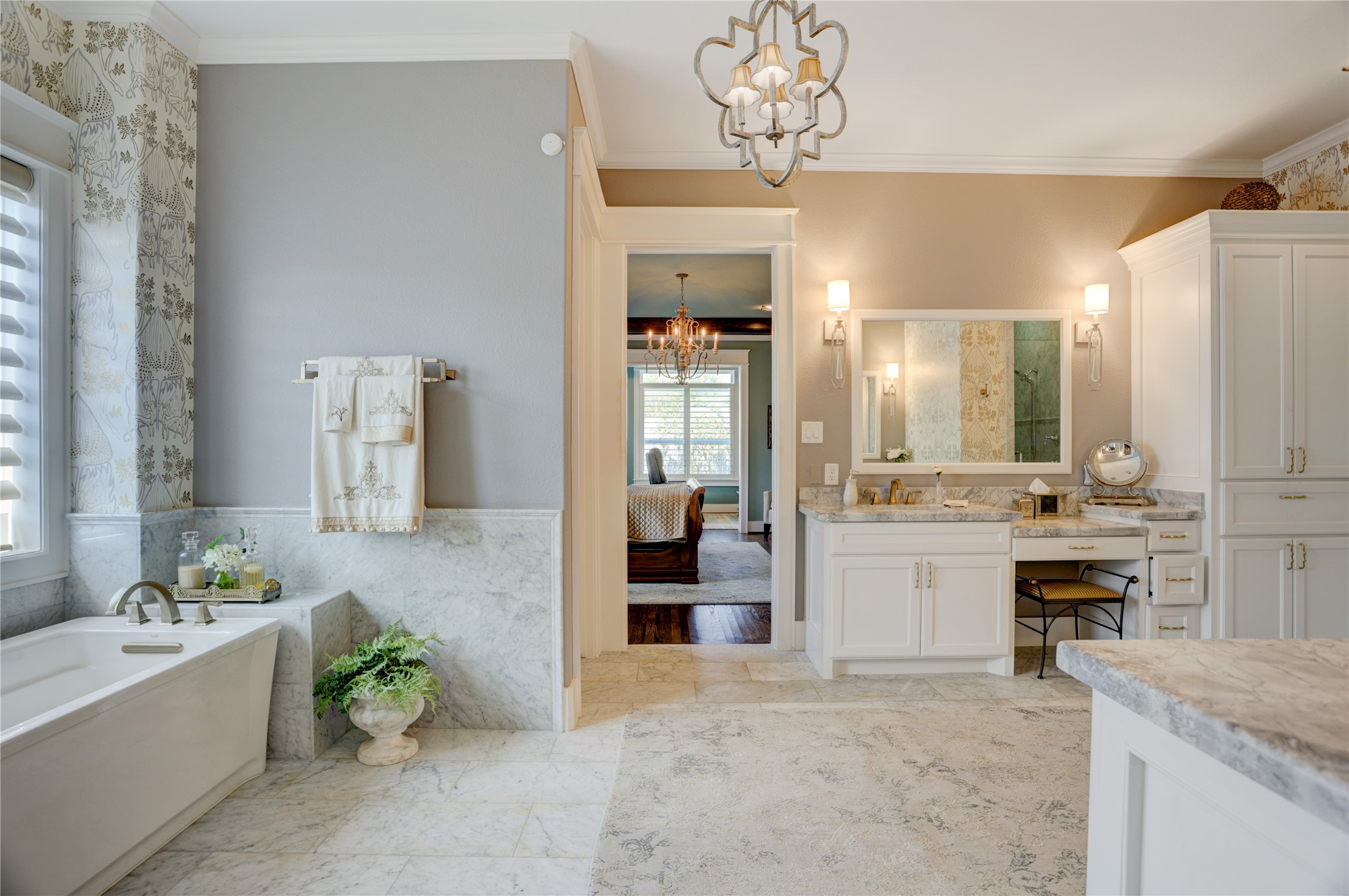 6430 Rolla Street Houston, TX 77055 - Photo 20 of 30 a large white kitchen with a large window