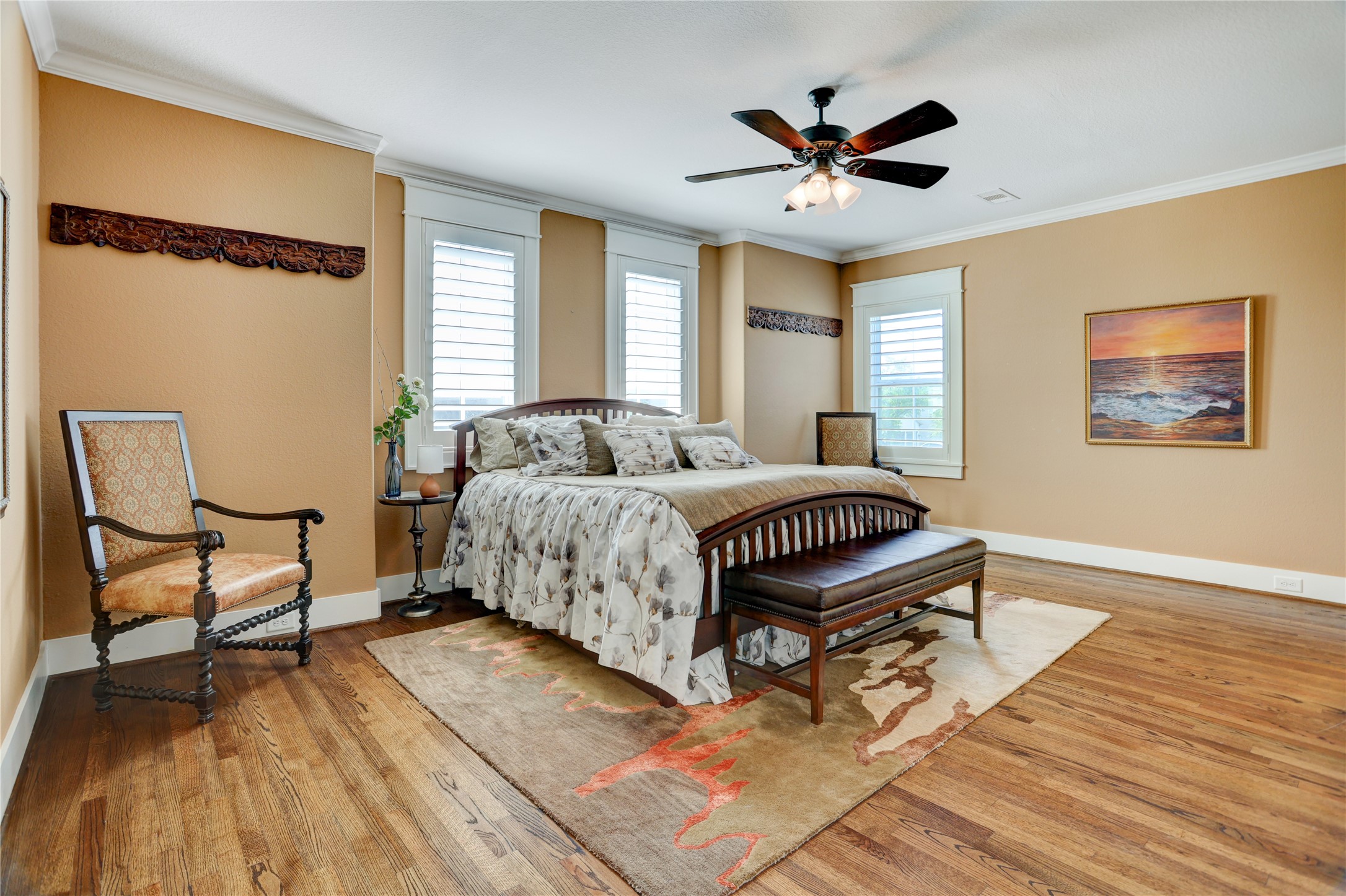 6430 Rolla Street Houston, TX 77055 - Photo 25 of 30 a living room with a bed furniture and a window