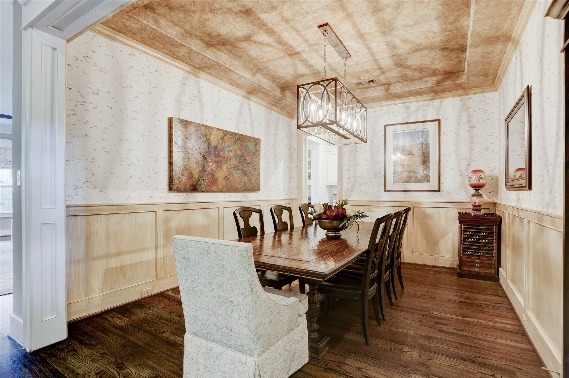6430 Rolla Street Houston, TX 77055 - Photo 5 of 30 a view of a dining room with furniture and wooden floor