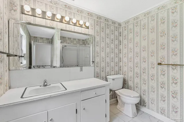 a view of outdoor space with trees all around