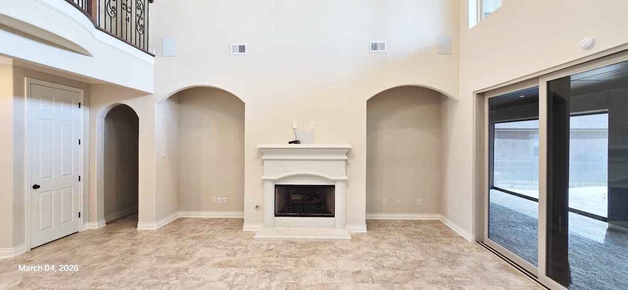 127 Bridgewater Onalaska, TX 77360 - Photo 6 of 34 a view of an empty room with a fireplace