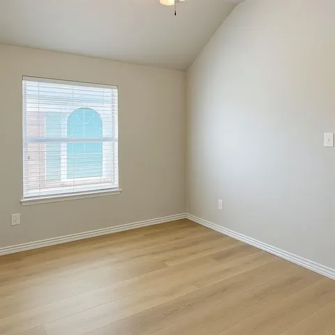 an empty room with a window