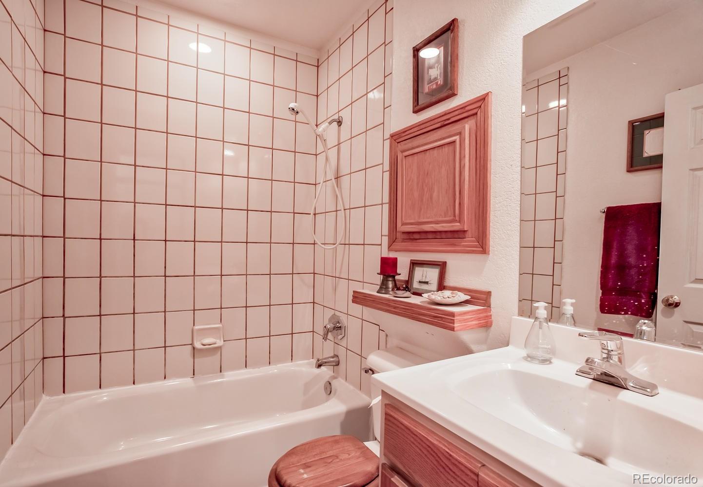 29323 Gray Hawk Drive Evergreen, CO 80439 - Photo 25 of 31 a bathroom with a sink and a bathtub