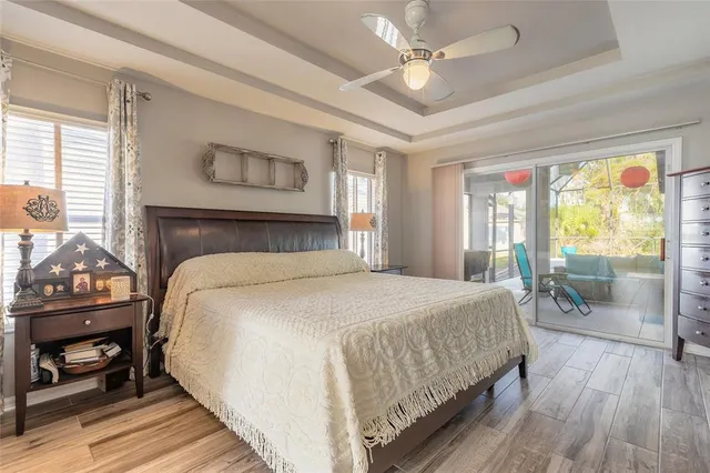 a view of a hallway with a living room