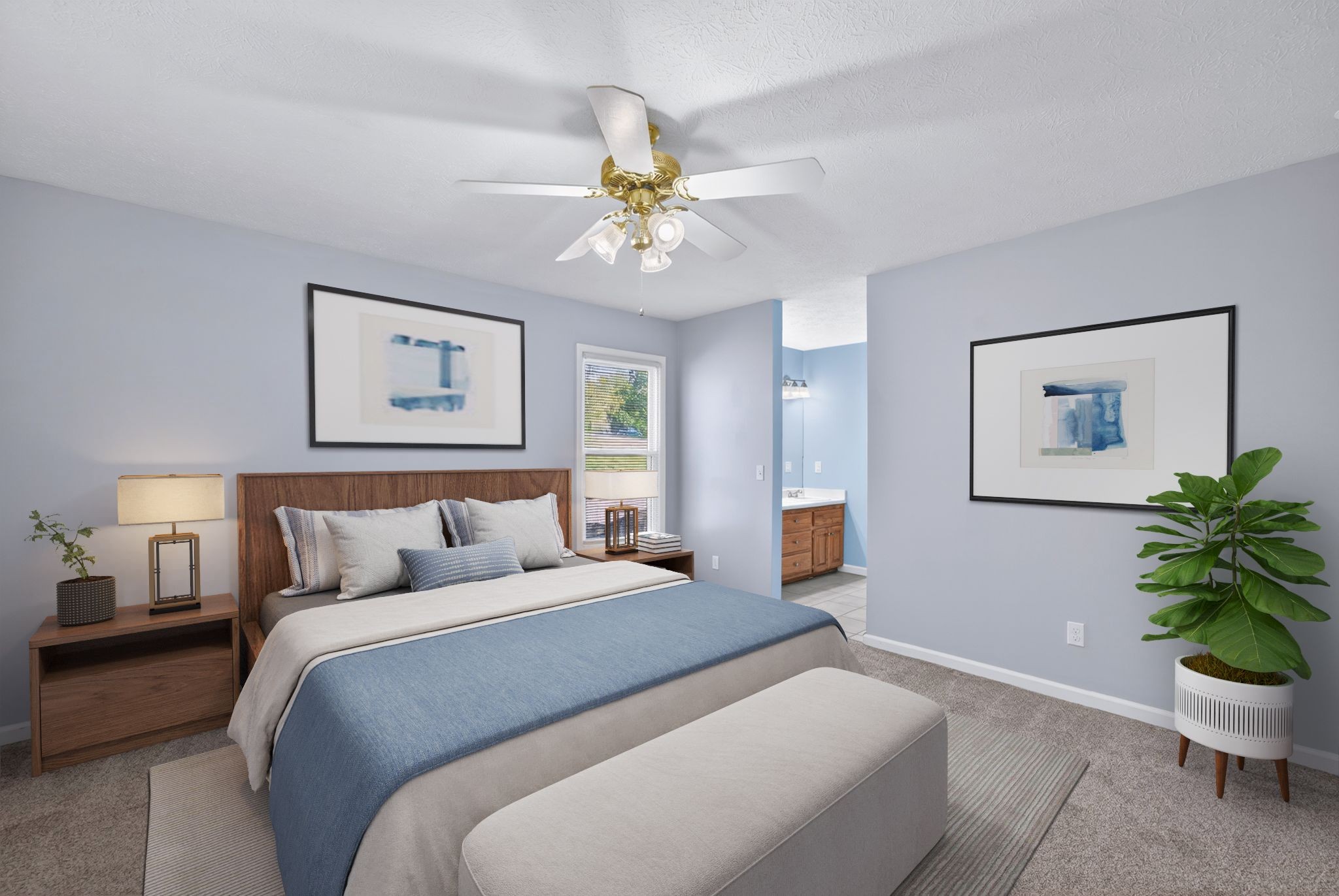 217 Timberlake Drive Springfield, TN 37172 - Photo 10 of 31 a bedroom with a bed and a chandelier