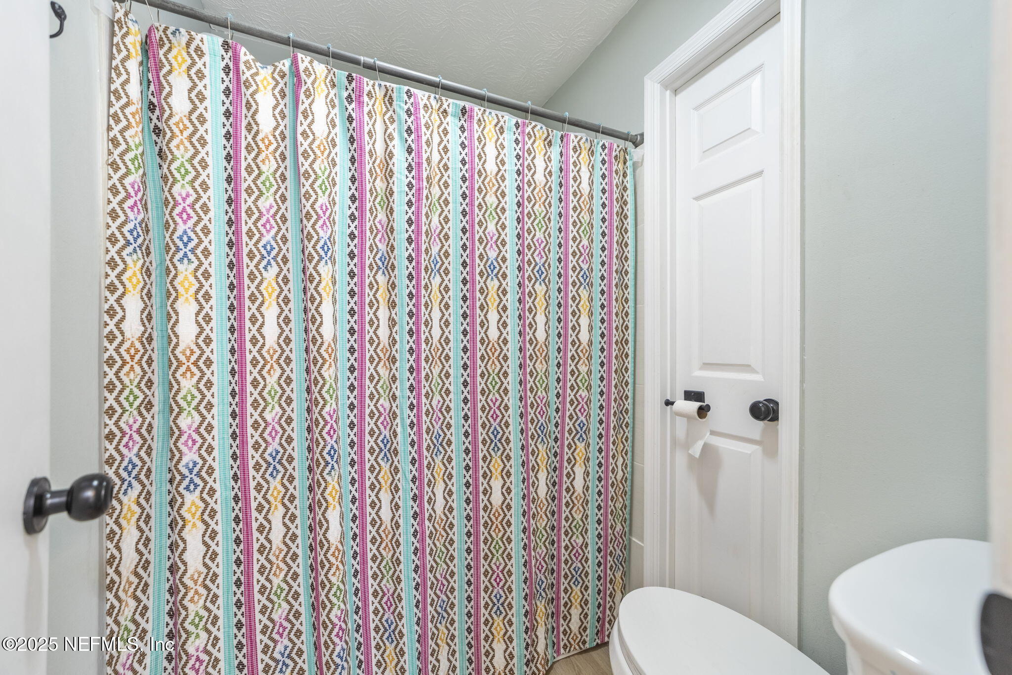 6183 George Hodges Road Macclenny, FL 32063 - Photo 58 of 97 a bathroom with a toilet and shower curtain