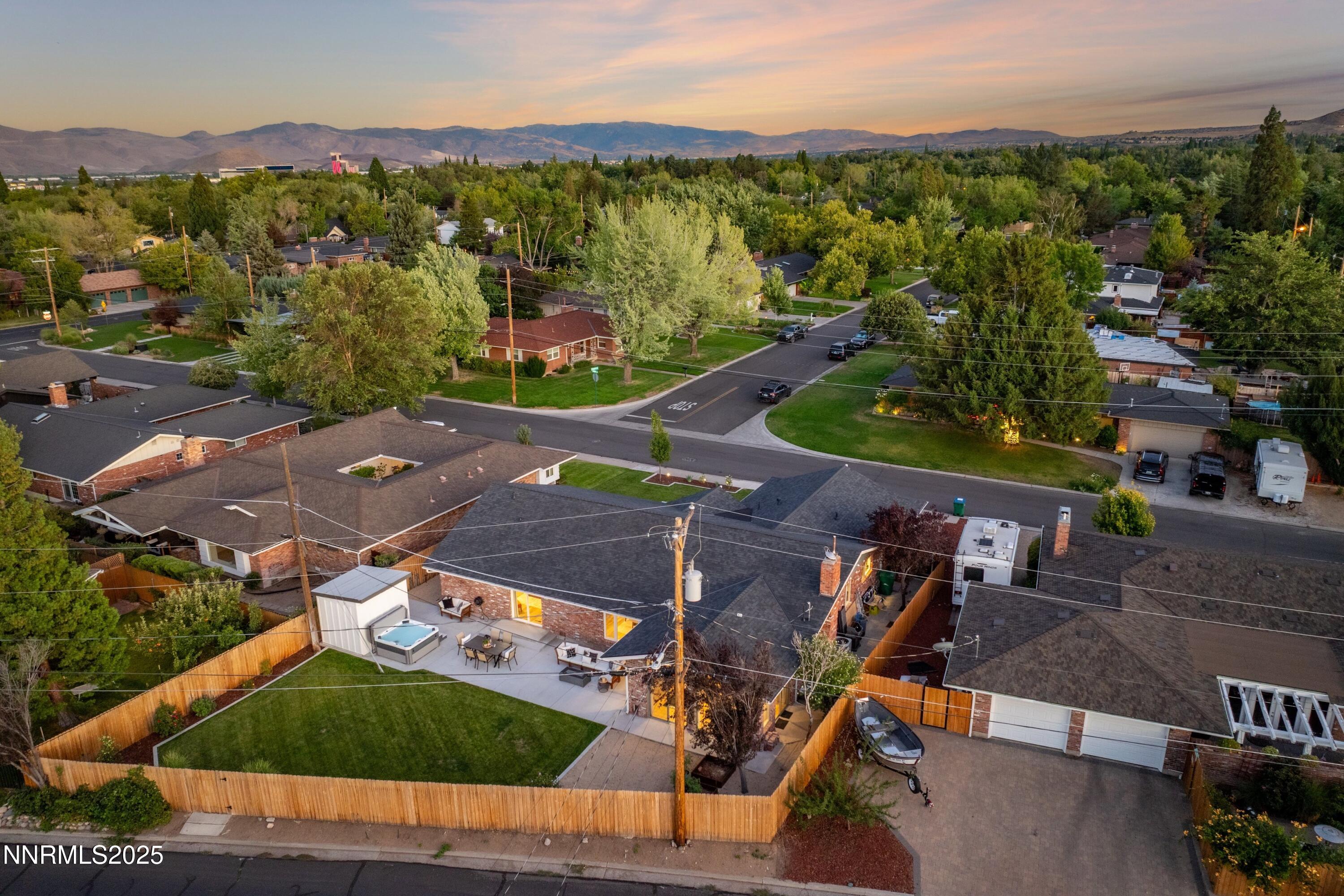 1401 Monroe Street Reno, NV 89509 - Photo 38 of 43 an aerial view of a house with a garden