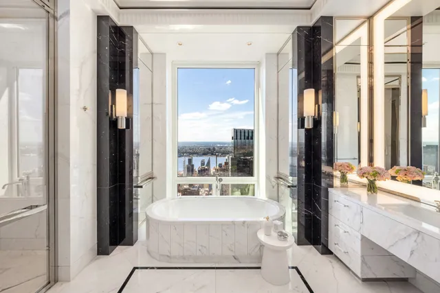 a room with a table and chairs