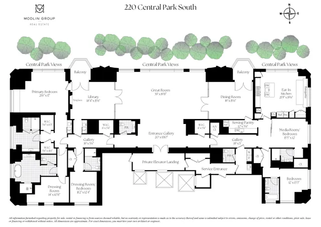 $87,500,000 | 220 Central Park South, Unit 62 | Central Park South