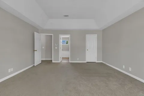 an empty room with an entryway
