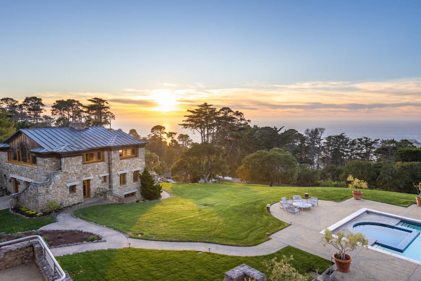 72 Fern Canyon Road Carmel, CA 93923 - Photo 39 of 66 an aerial view of residential houses with outdoor space and swimming pool