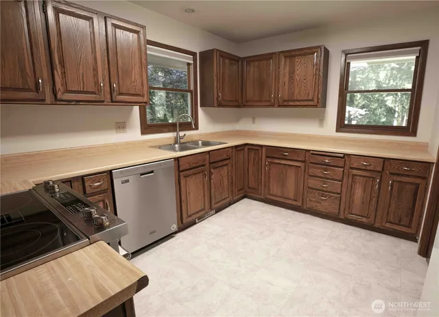 a view of a garden from a window