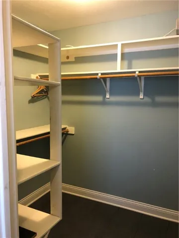 a close view of closet