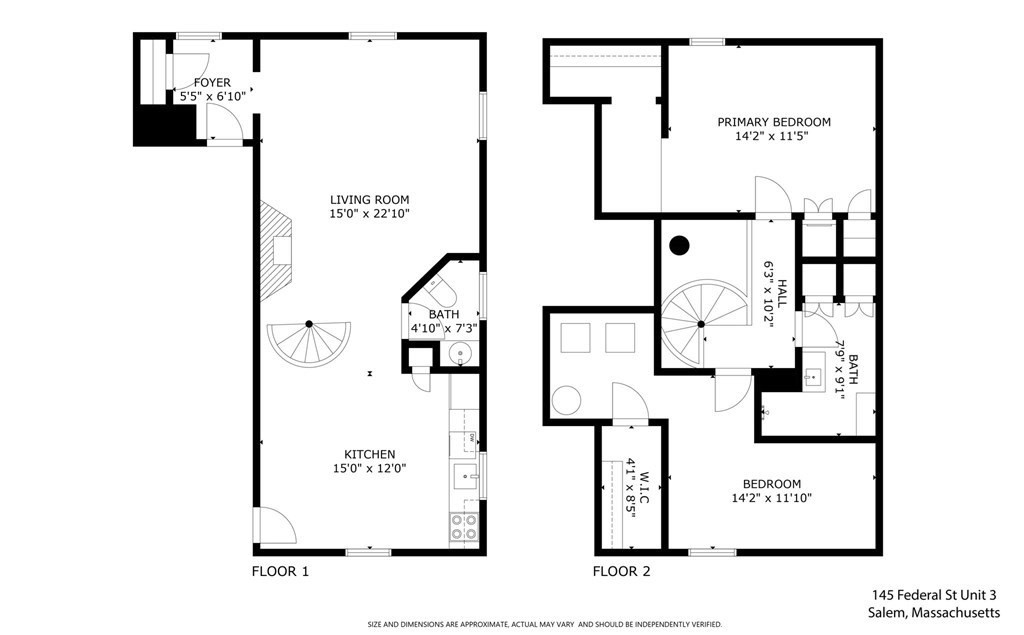 145 Federal Street, Unit 3 Salem, MA 01970 - Photo 21 of 21 a picture of a floor plan