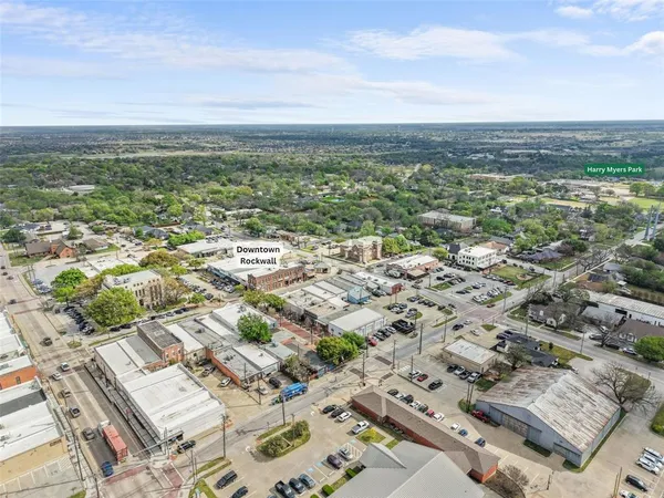 an aerial view of a city