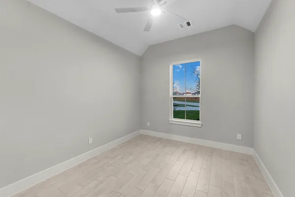 an empty room with a window