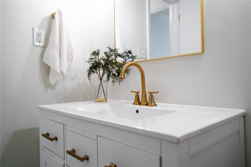 5135 101st Street North St. Petersburg, FL 33708 - Photo 31 of 46 a close view of sink and mirror