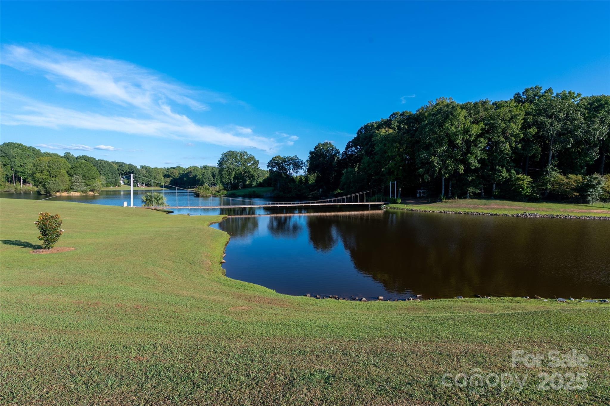 909 Baron Road Waxhaw, NC 28173 - Photo 43 of 46 a view of a lake with a yard