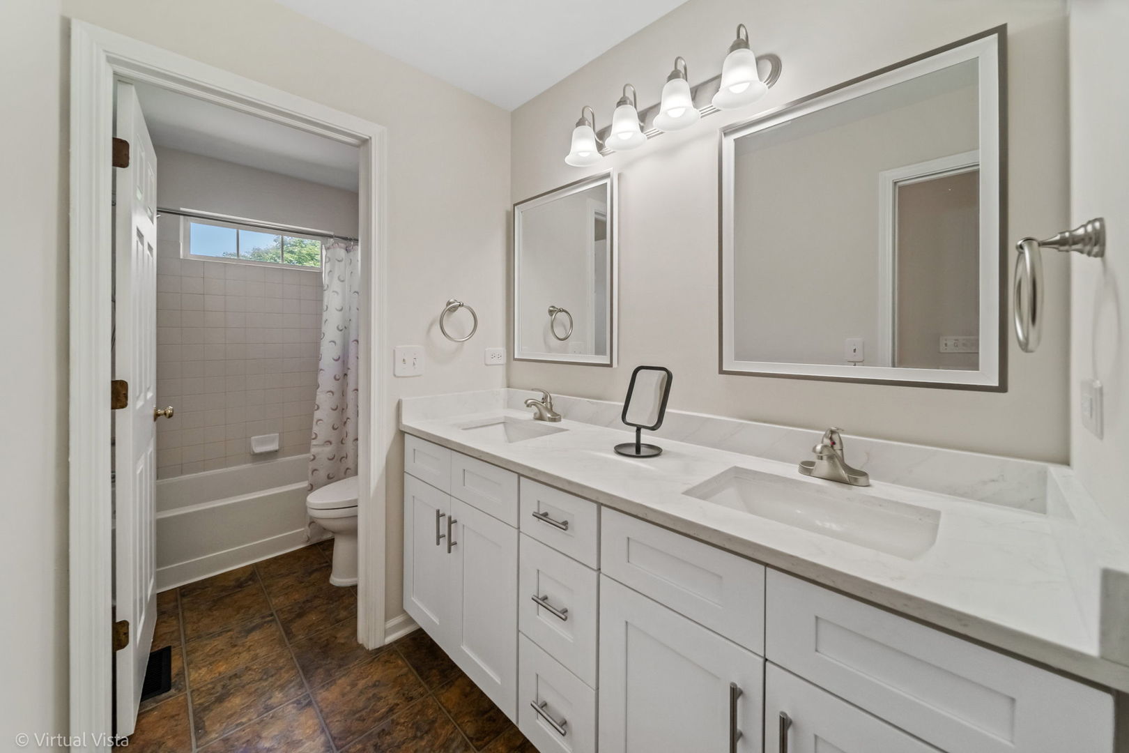 224 Willow Bend Bolingbrook, IL 60490 - Photo 29 of 41 a bathroom with a double vanity sink a toilet and shower