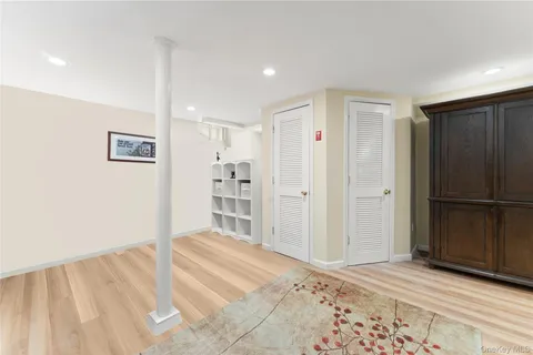 a view of a bedroom with closet area