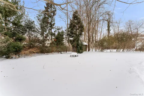 a view of road covered with snow
