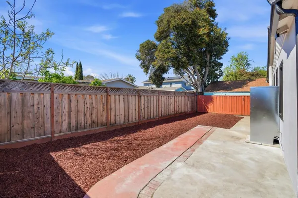 a view of a backyard