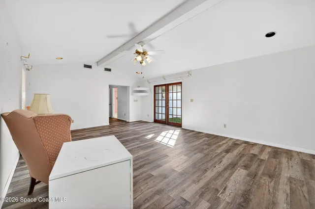 a view of livingroom with furniture and wooden floor