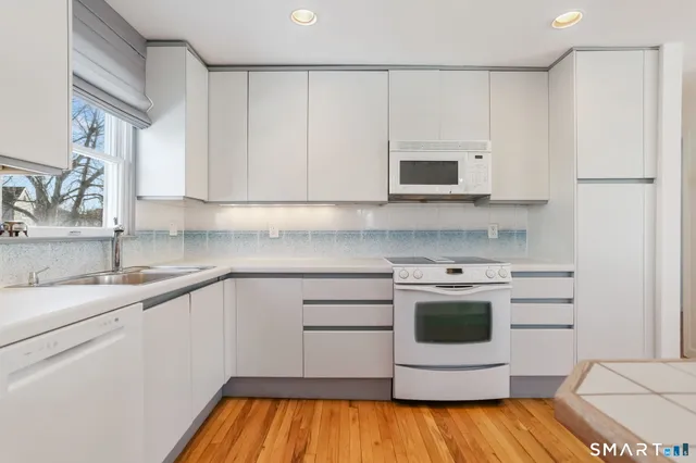 an empty room with a bathroom