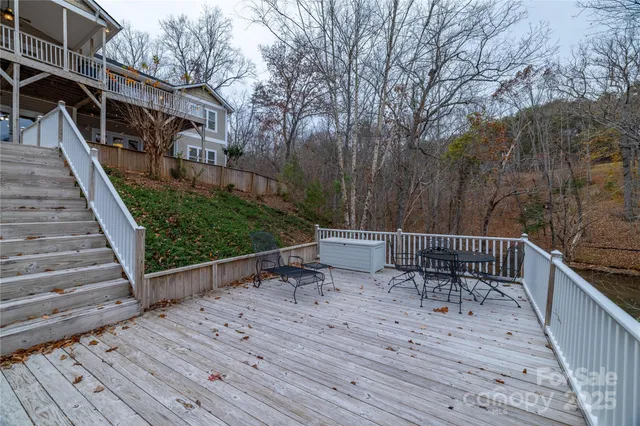 a view of deck and wooden floor