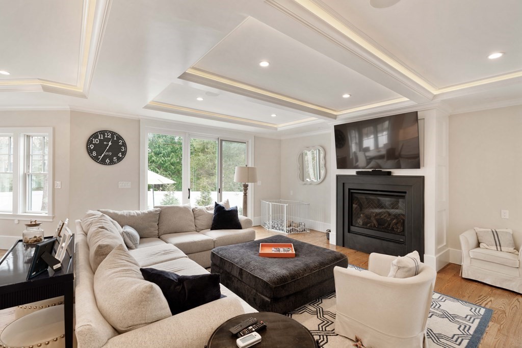 700 Chestnut Street Needham, MA 02492 - Photo 10 of 41 a living room with furniture a fireplace and a flat screen tv