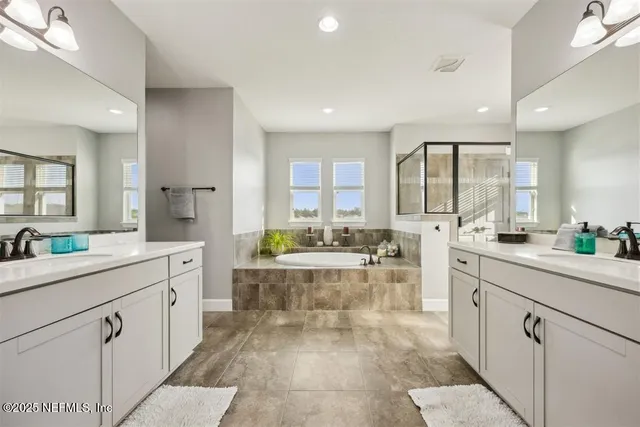 a large kitchen with a lot of counter space