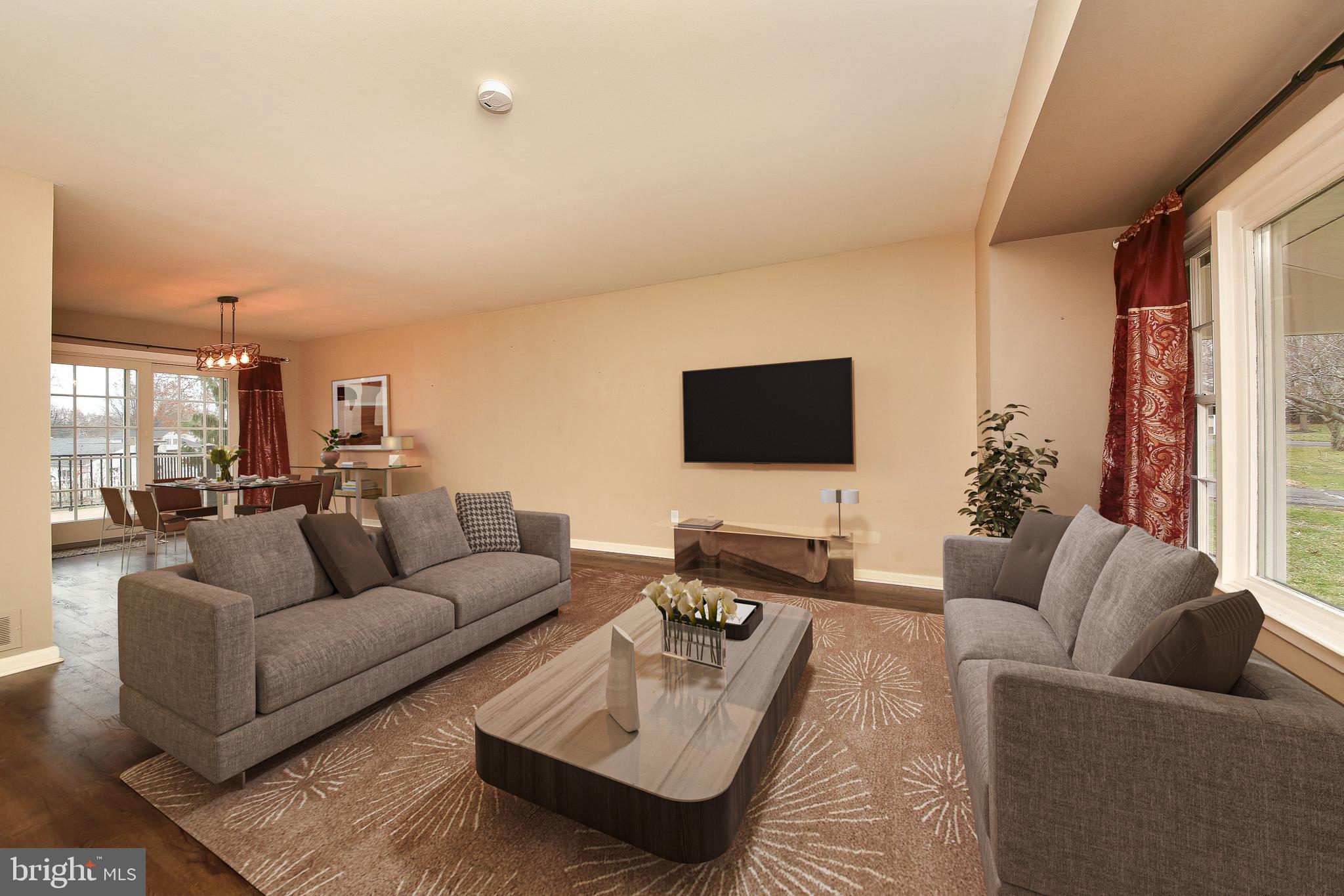 1273 Irma Road Warminster, PA 18974 - Photo 8 of 24 Virtually Staged Main Level Living / Dining Room