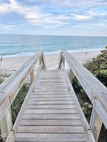 a view of ocean from a balcony