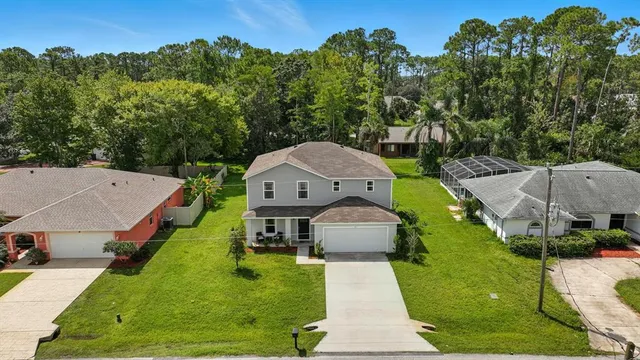 an aerial view of multiple house
