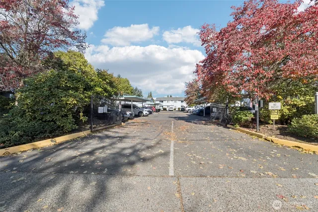 a view of city street with trees