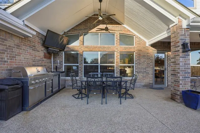 a view of a outdoor space with seating space