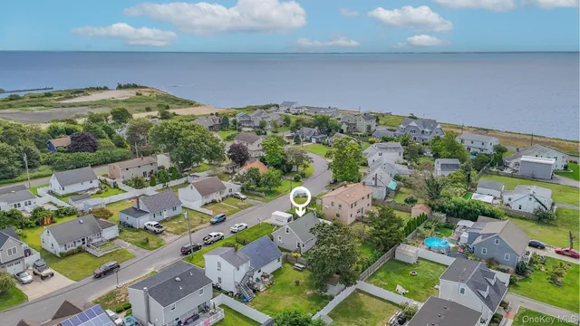 an aerial view of multiple house