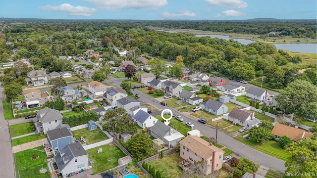 an aerial view of multiple house