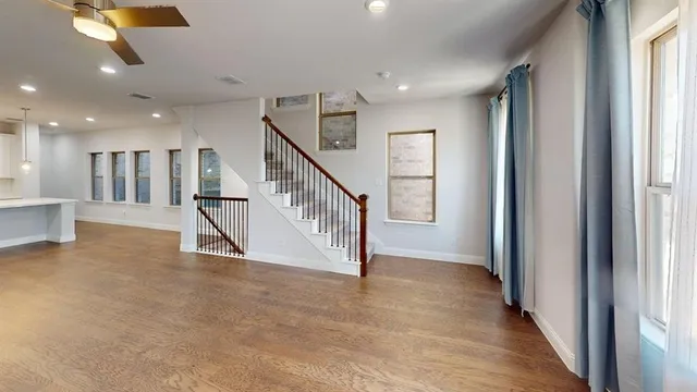 a view of an entryway with stairs