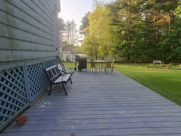 a view of outdoor space with seating