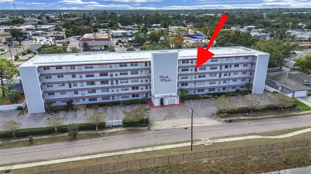 a view of a street with a building and a street view